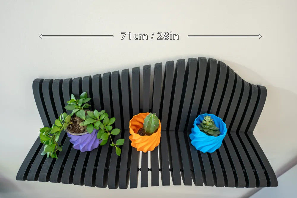 🌊 Étagère “Wavy Ribs” – Style Contemporain