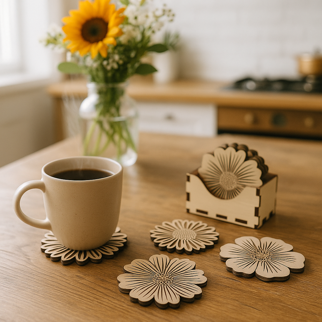 🌼 Lot de Dessous de Verre Fleuris