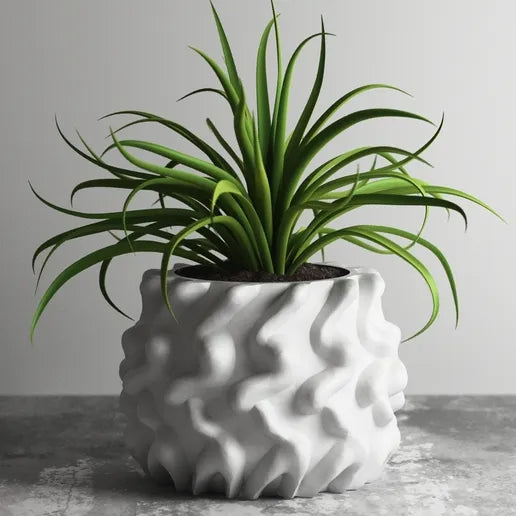 Vagues Émeraude Vase – L'Élégance au Naturel