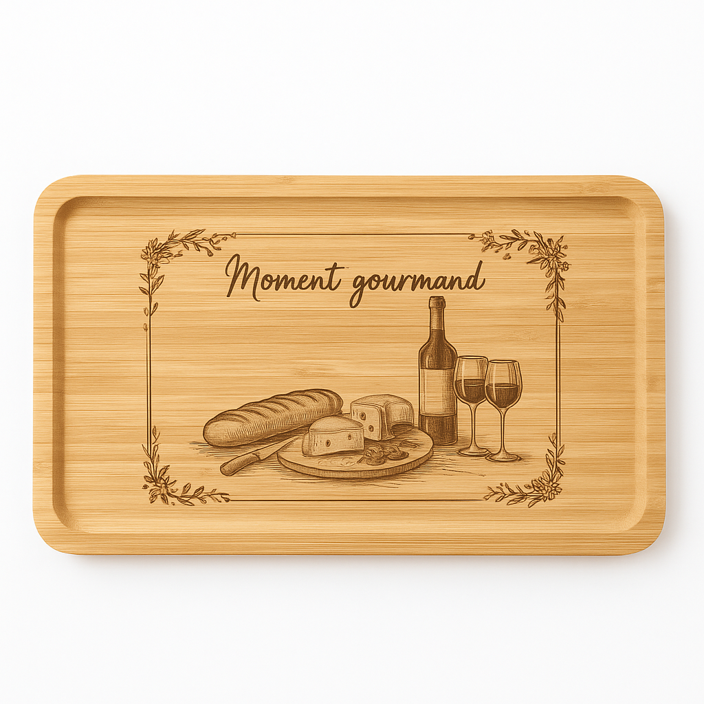Planche Apéro en Bambou Personnalisée – Gravure Artistique Unique