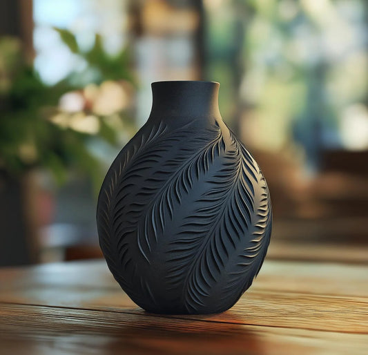 Vase "Plumes Acérées" – Inspiration Naturelle